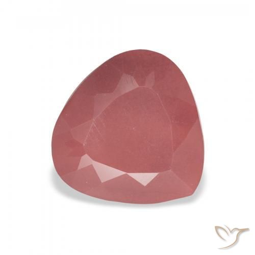 Andesina Labradorite Rosa arancione naturale da 3.32 ct, Forma a pera, Traslucido