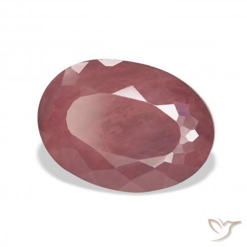 Andesina Labradorite Rosa intenso rosa naturale da 8.23 ct, Ovale, Traslucido