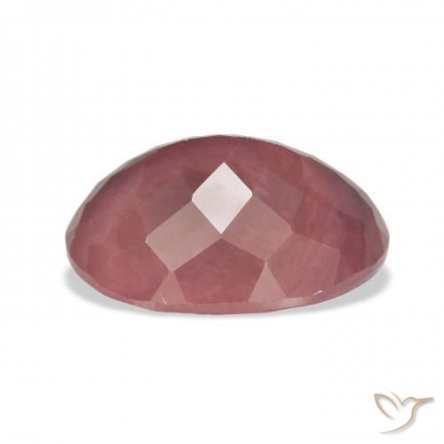 Andesina Labradorite Rosa intenso rosa naturale da 8.23 ct, Ovale, Traslucido