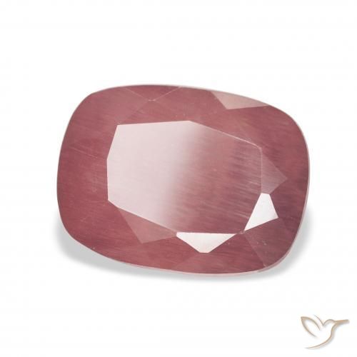 Andesina Labradorite Rosa intenso rosa naturale da 3.64 ct, Cuscino, Trasparente