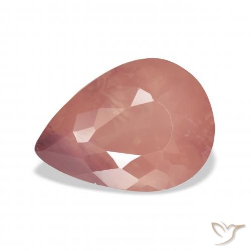 5.06ct Naturale Rosa rosa Andesina Labradorite, Forma a pera, Trasparente