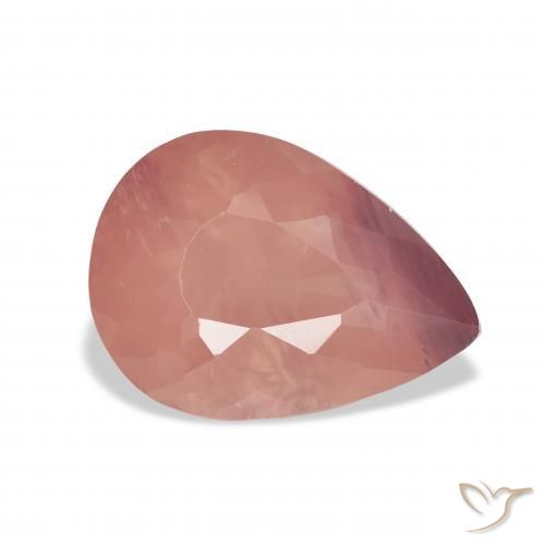 Andesina Labradorite Rosa rosa naturale da 5.06 ct, Forma a pera, Trasparente