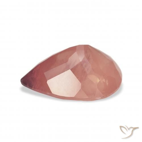Andesina Labradorite Rosa rosa naturale da 5.06 ct, Forma a pera, Trasparente