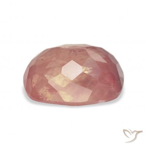 Andesina Labradorite Rosa arancione naturale da 5.94 ct, Cuscino, Trasparente