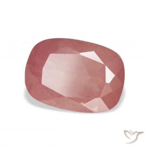 Andesina Labradorite Rosa rossastra naturale da 3.53 ct, Cuscino, Trasparente