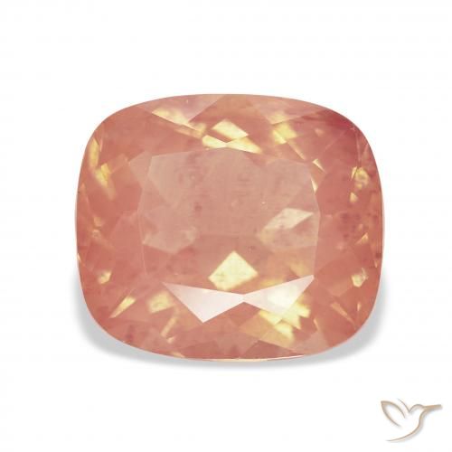 5.74ct Naturale Arancione rossastra Andesina Labradorite, Cuscino, Trasparente