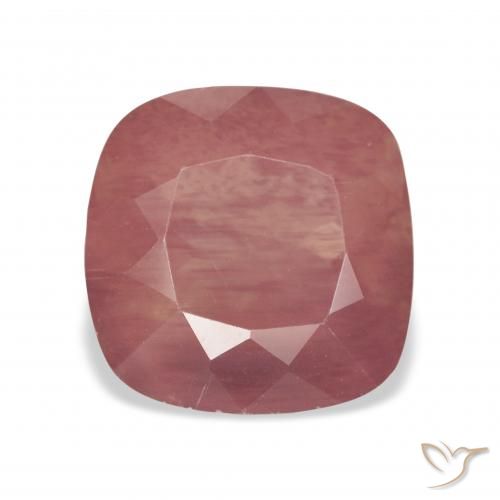 4.63ct Naturale Rosso medio Andesina Labradorite, Cuscino, Trasparente