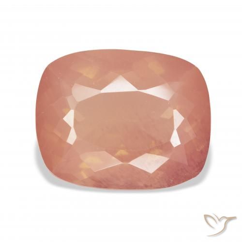 10.14ct Naturale Arancio rossastro chiaro Andesina Labradorite, Cuscino, Trasparente