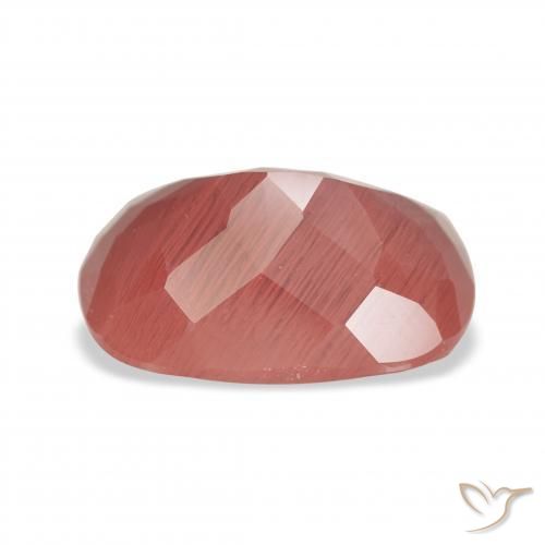 Andesina Labradorite Sangue rosso naturale da 3.61 ct, Cuscino, Traslucido