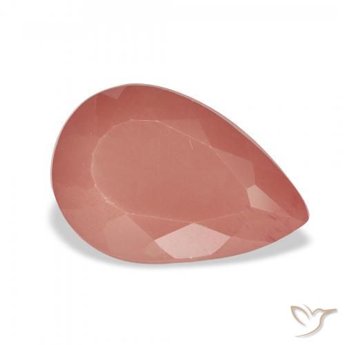 Andesina Labradorite Arancio rossastro pallido naturale da 2.81 ct, Forma a pera, Traslucido
