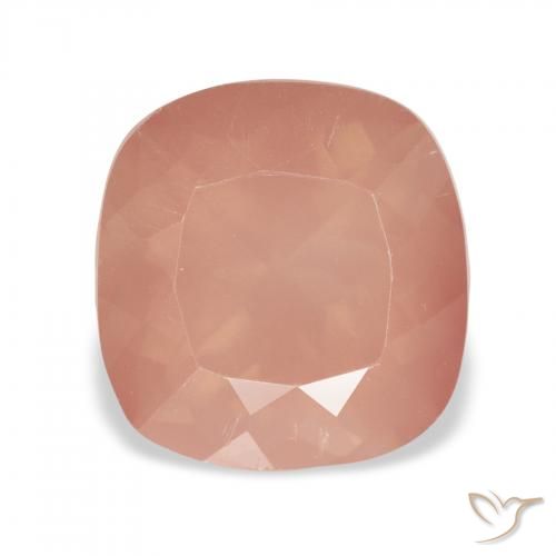 3.08ct Naturale Rosa medio Andesina Labradorite, Cuscino, Trasparente