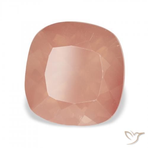 Andesina Labradorite Rosa medio naturale da 3.08 ct, Cuscino, Trasparente