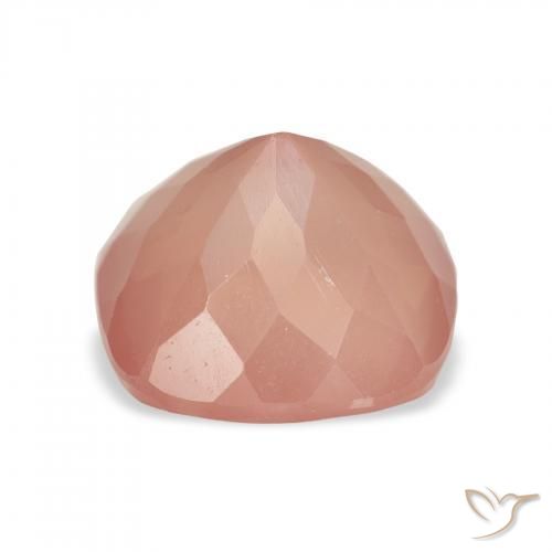 Andesina Labradorite Rosa medio naturale da 3.08 ct, Cuscino, Trasparente