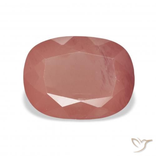4.22ct Naturale Arancio rossastro pallido Andesina Labradorite, Cuscino, Trasparente