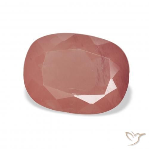 Andesina Labradorite Arancio rossastro pallido naturale da 4.22 ct, Cuscino, Trasparente