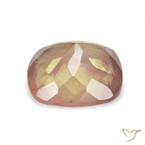 Andesina Labradorite Arancione-Oro naturale da 2.15 ct, Cuscino, Trasparente