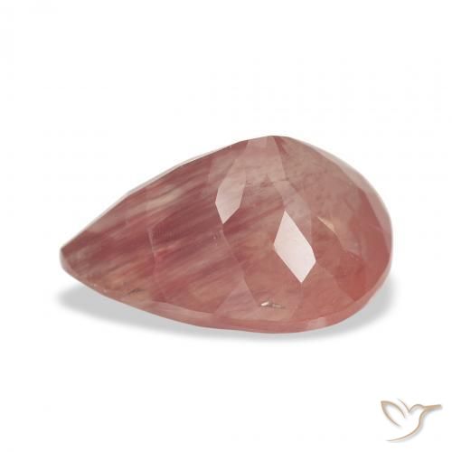 Andesina Labradorite Rosso medio naturale da 2.80 ct, Forma a pera, Trasparente