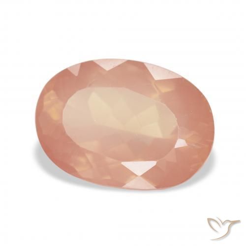 Andesina Labradorite Arancio rossastro chiaro naturale da 3.35 ct, Ovale, Trasparente