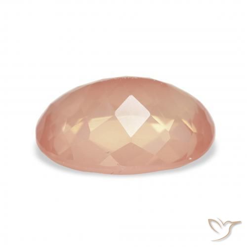 Andesina Labradorite Arancio rossastro chiaro naturale da 3.35 ct, Ovale, Trasparente