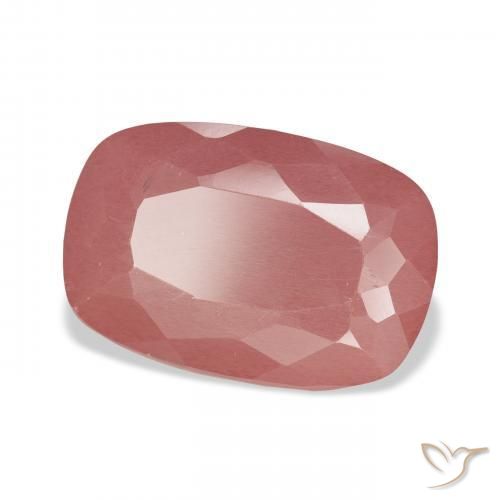 Andesina Labradorite Arancio rossastro pallido naturale da 6.11 ct, Cuscino, Traslucido