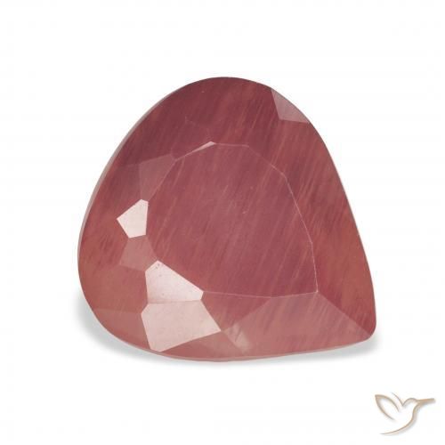 Andesina Labradorite Rosso medio naturale da 4.57 ct, Forma a pera, Traslucido