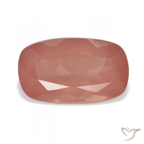 6.01ct Naturale Arancio rossastro pallido Andesina Labradorite, Cuscino, Trasparente