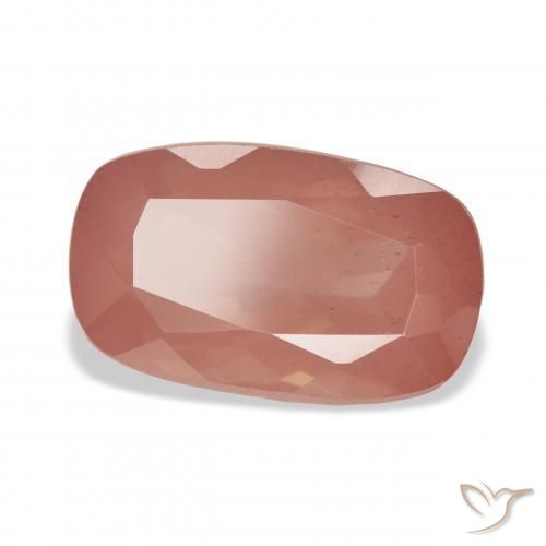 Andesina Labradorite Arancio rossastro pallido naturale da 6.01 ct, Cuscino, Trasparente