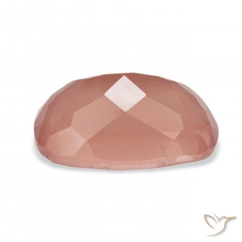 Andesina Labradorite Arancio rossastro pallido naturale da 6.01 ct, Cuscino, Trasparente
