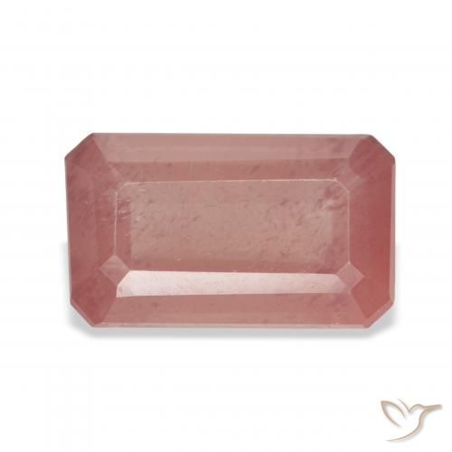 4.32ct Naturale Arancio rossastro pallido Andesina Labradorite, Taglio smeraldo, Trasparente