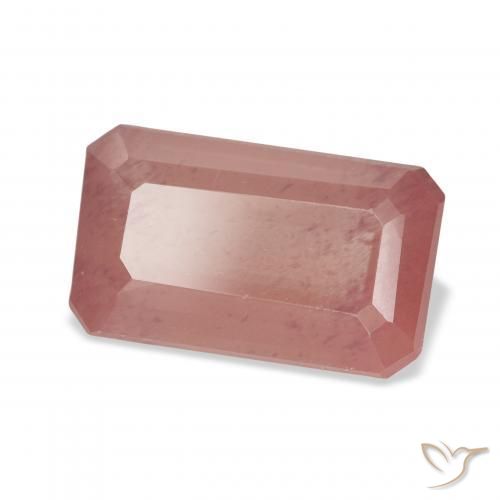 Andesina Labradorite Arancio rossastro pallido naturale da 4.32 ct, Ottagonale / Taglio smeraldo, Trasparente