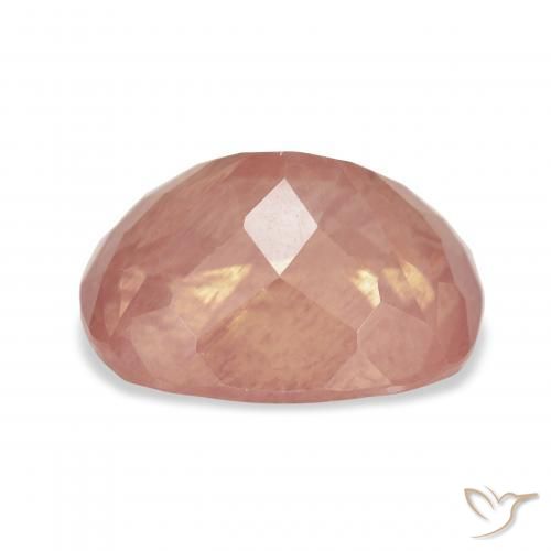 Andesina Labradorite Arancio rossastro pallido naturale da 6.47 ct, Cuscino, Trasparente