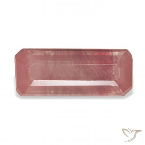 3.88ct Naturale Rosso arancione Andesina Labradorite, Taglio smeraldo, Trasparente