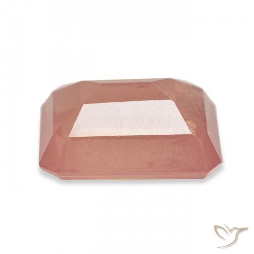 Andesina Labradorite Arancio rossastro pallido naturale da 7.64 ct, Ottagonale / Taglio smeraldo, Trasparente