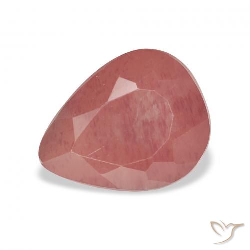 2.29ct Naturale rosa lampone Andesina Labradorite, Forma a pera, Traslucido