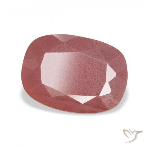 Andesina Labradorite Rosa rosa naturale da 3.07 ct, Cuscino, Traslucido