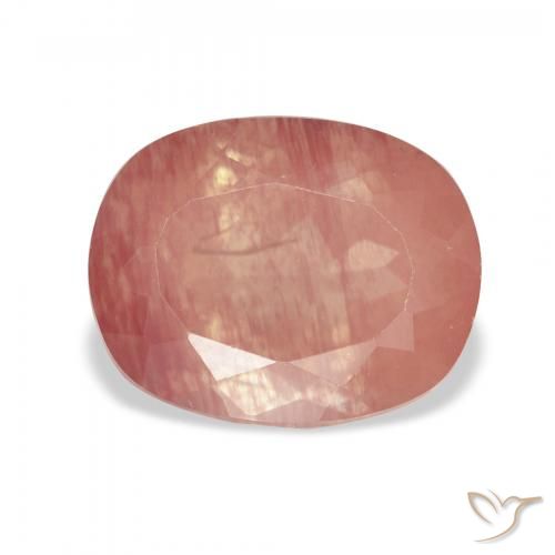 3.67ct rosa lampone Andesina Labradorite, Cuscino, Trasparente