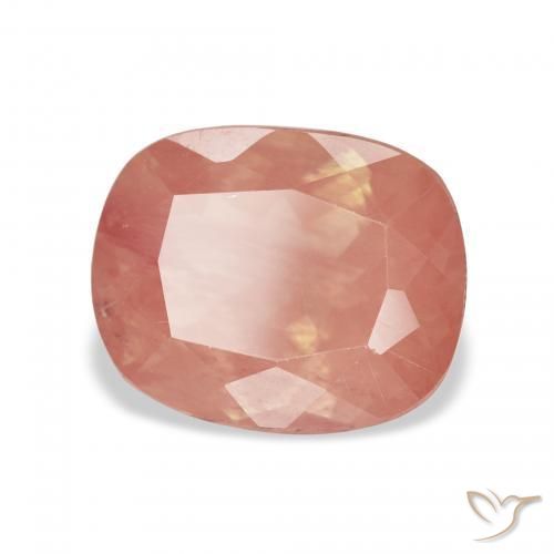 Andesina Labradorite Rosa medio naturale da 3.13 ct, Cuscino, Trasparente