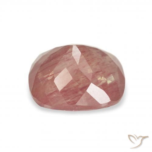 Andesina Labradorite Rosa rosa naturale da 2.46 ct, Cuscino, Trasparente