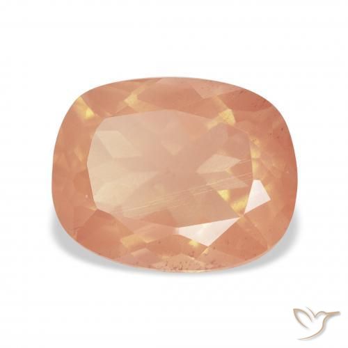 Andesina Labradorite Arancio rossastro chiaro naturale da 4.00 ct, Cuscino, Trasparente