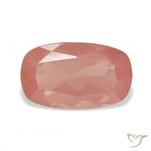 3.22ct Naturale rosa lampone Andesina Labradorite, Cuscino, Trasparente