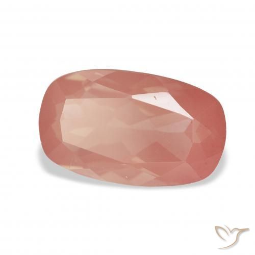 Andesina Labradorite rosa lampone naturale da 3.22 ct, Cuscino, Trasparente
