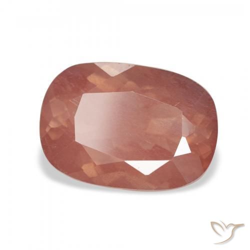 Andesina Labradorite rosa lampone naturale da 2.89 ct, Cuscino, Trasparente