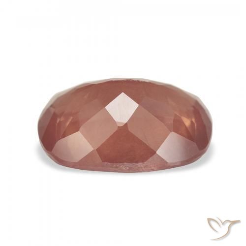 Andesina Labradorite rosa lampone naturale da 2.89 ct, Cuscino, Trasparente
