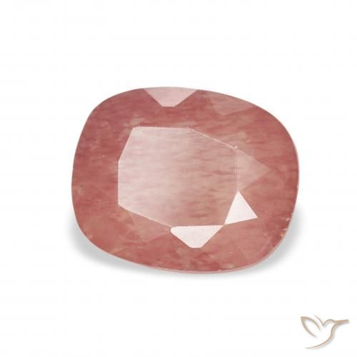 Andesina Labradorite rosa lampone naturale da 1.33 ct, Cuscino, Trasparente