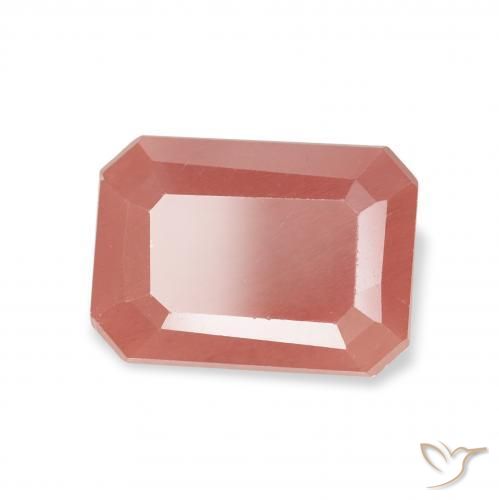 Andesina Labradorite Rosso medio naturale da 1.83 ct, Ottagonale / Taglio smeraldo, Traslucido