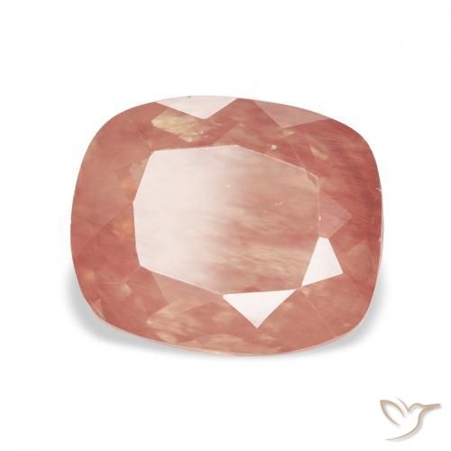 Andesina Labradorite Rosso medio naturale da 2.68 ct, Cuscino, Trasparente