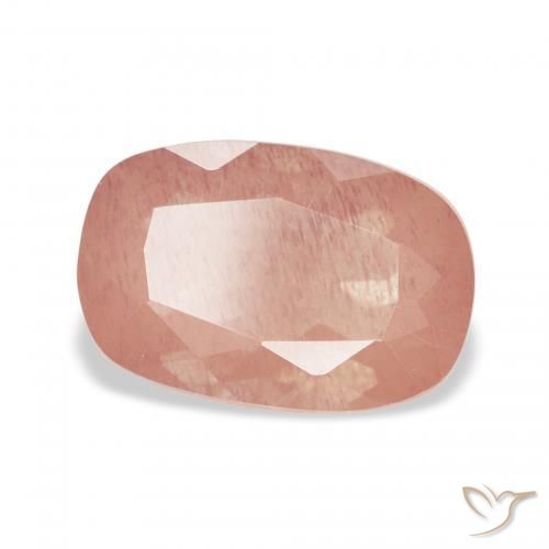 Andesina Labradorite Rosa medio naturale da 2.58 ct, Cuscino, Trasparente