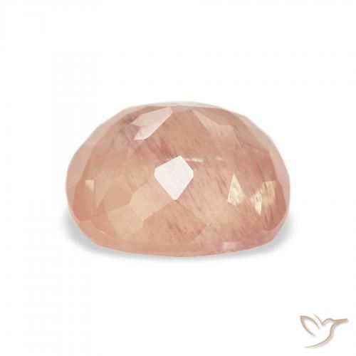 Andesina Labradorite Rosa Arancione Chiaro naturale da 2.35 ct, Cuscino, Trasparente