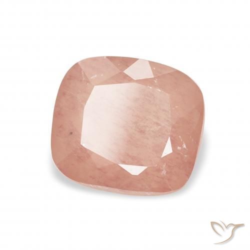 Andesina Labradorite Rosa chiaro naturale da 1.50 ct, Cuscino, Trasparente