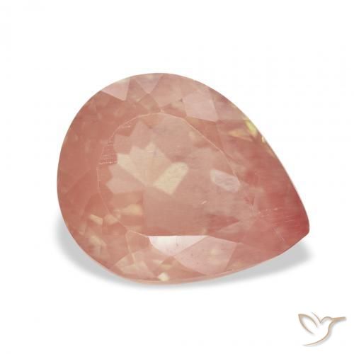 Andesina Labradorite Rosso medio naturale da 3.24 ct, Forma a pera, Trasparente